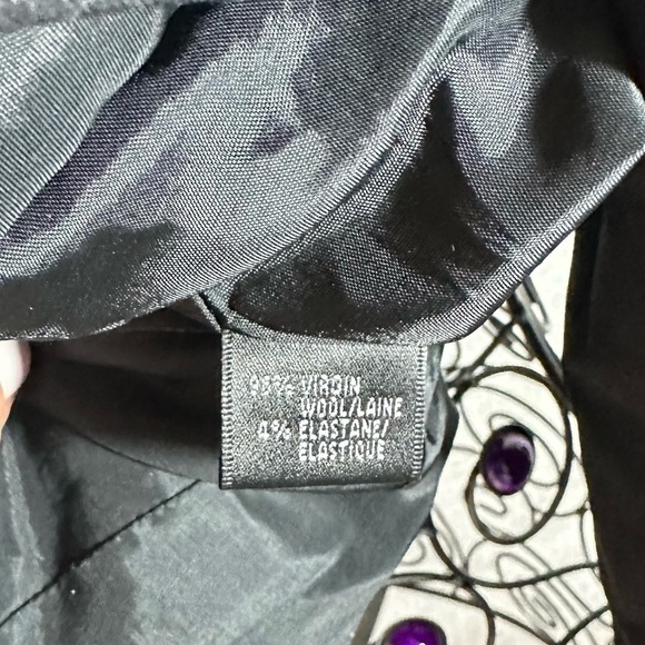 Lafayette 148 New York 3 button black wool blend blazer size 10 - Picture 7 of 7